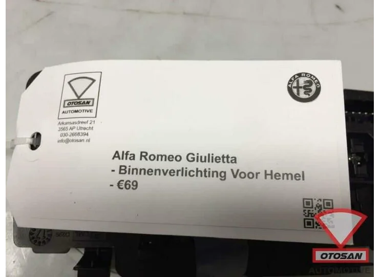 Alfa Romeo Giulietta 2018 Binnenverlichting Hemel Voor