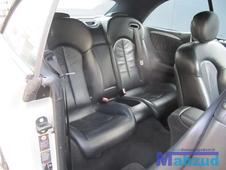 mercedes-clk-c209-a209-leer-leder-interieur-zwart-blauw-cabrio-compleet — foto 5