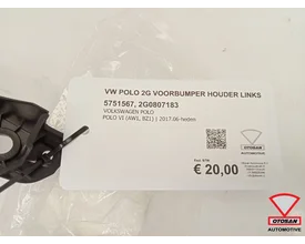 vw-polo-2g-bumper-geleider-steun-houder-links-nieuw-2g0807183 — foto 2