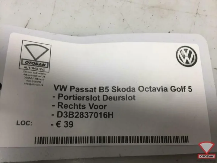 vw-passat-b5-skoda-vag-portierslot-rechts-voor-3b2837016h — foto 3