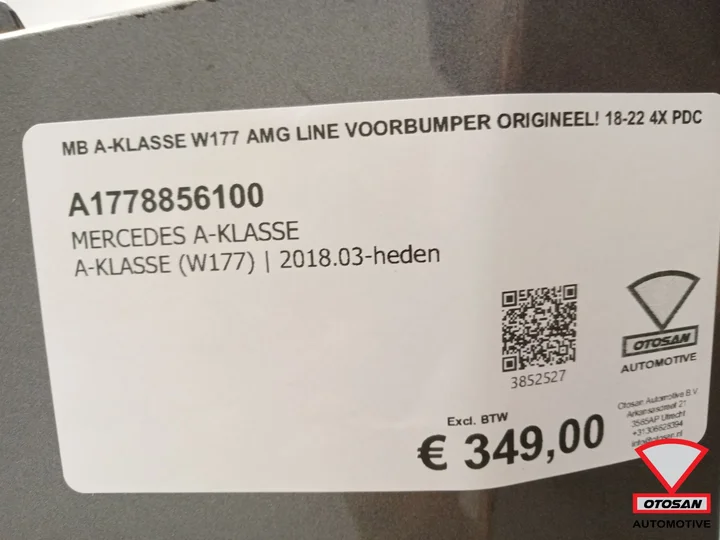 mb-aklasse-w177-amg-line-voorbumper-origineel-1822-4x-pdc — foto 5