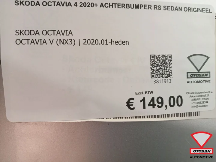 skoda-octavia-4-2020-achterbumper-rs-sedan-origineel — foto 6
