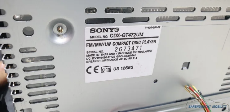 radioframe-met-inbouwframe-radio-cd-sony-cdxgt472um-c1-107-aygo-origineel-2005-2014 — foto 9