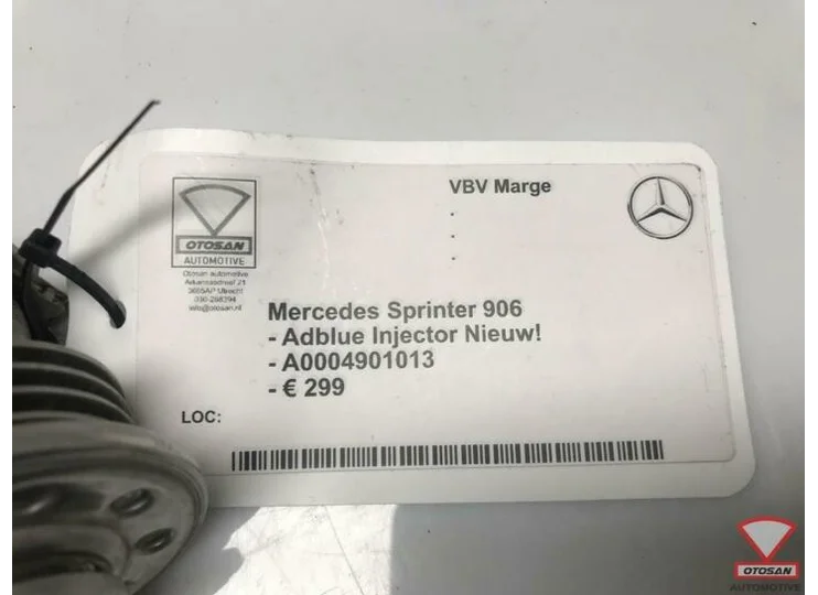 Mercedes Sprinter 906 Adblue Injector Nieuw! A0004901013
