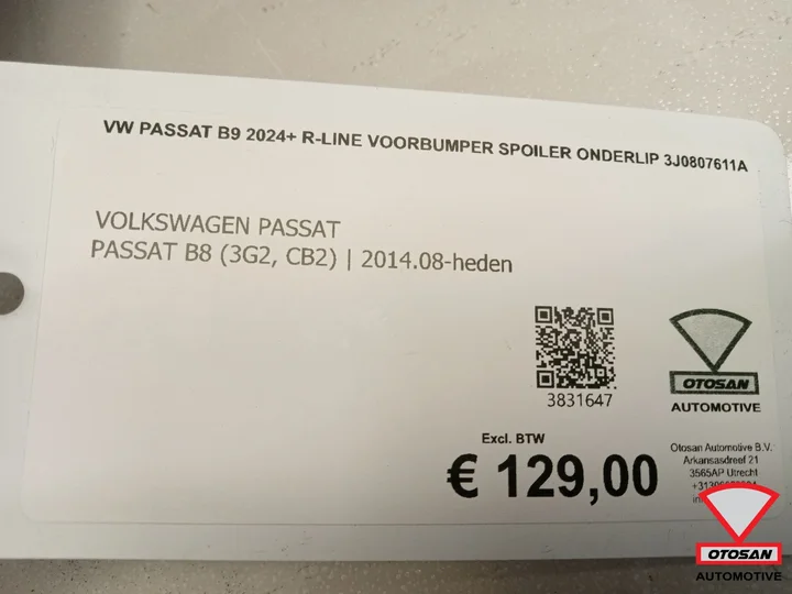 vw-passat-b9-2024-rline-voorbumper-spoiler-onderlip-3j0807611a — foto 4