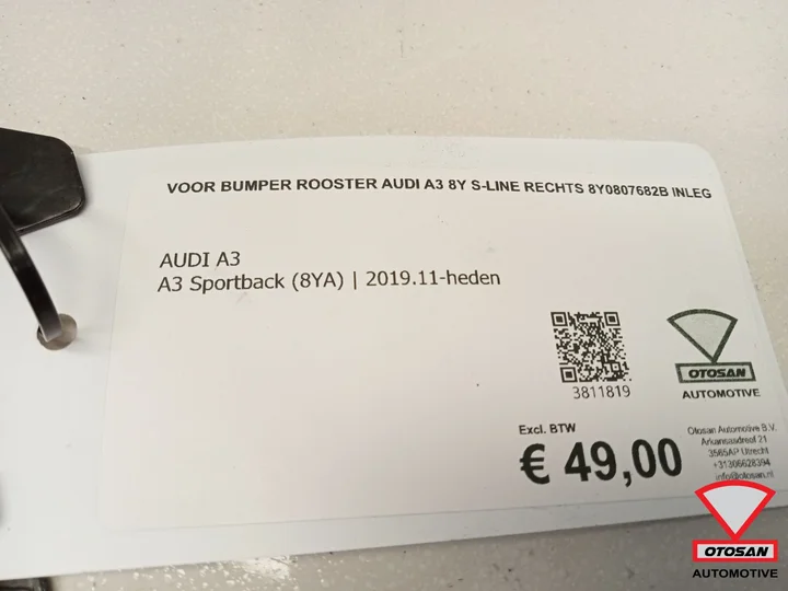 voor-bumper-rooster-audi-a3-8y-sline-rechts-8y0807682b-inleg — foto 3