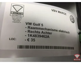vw-golf-5-raammechanisme-elekt.-rechts-achter-1k4839462a — foto 4