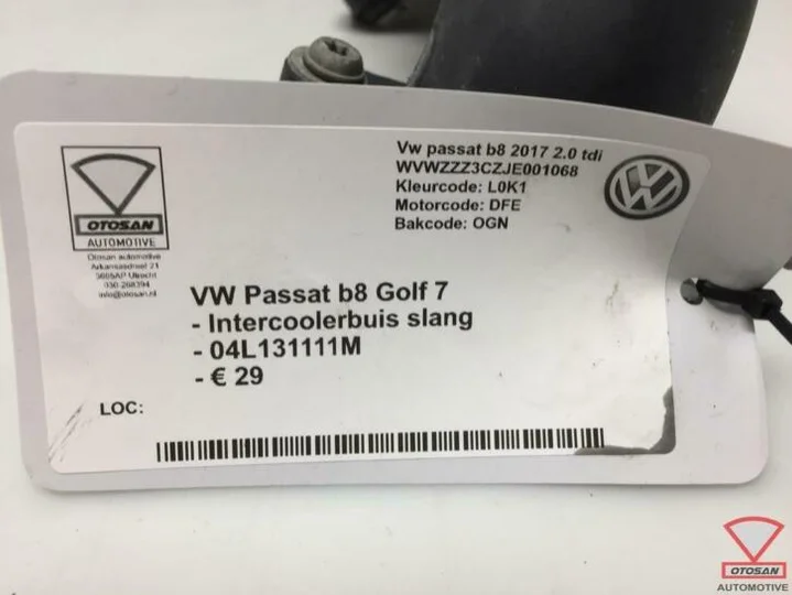 vw-passat-b8-2017-vag-intercooler-buis-slang-04l131111m — foto 3