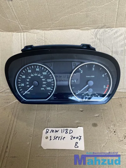 bmw-1-serie-e87-km-teller-instrumentenpaneel-uk-engels — foto 2