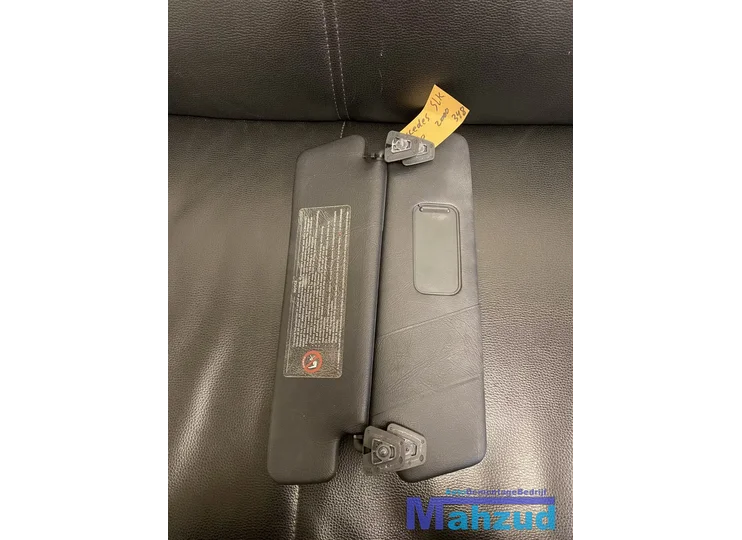 Mercedes SLK R170 zwart leer leder zonnescherm set links rechts