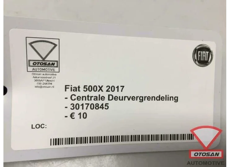 Fiat 500X 500 X 2017 Centrale Deurvergrendeling 30170845