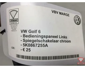 vw-golf-6-spiegelverstelling-schakelaar-5k1959565 — foto 4