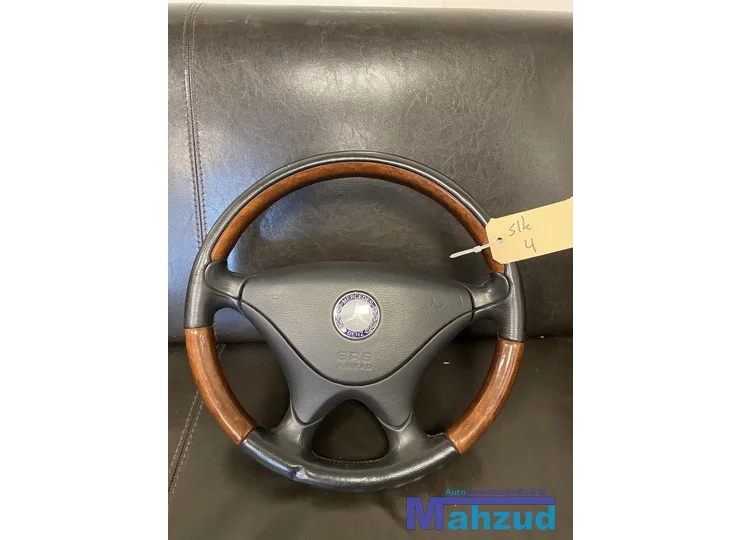 MERCEDES SLK CLK W208 R170 Stuurwiel hout leer met airbag zwart