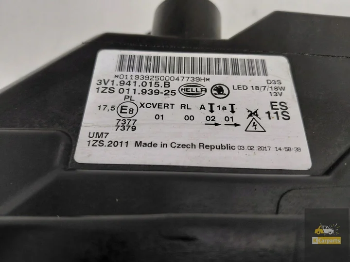 3v1941015b-skoda-superb-iii-xenon-torsion-b-lamp-links-perfect — foto 3