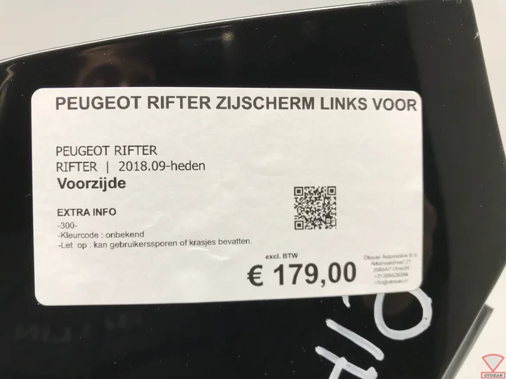 peugeot-rifter-2018+-zijscherm-spatbord-links-voor-origineel! — foto 2