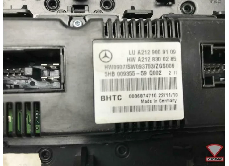 Mercedes E Klasse W212 Climatronic Paneel A2129009109