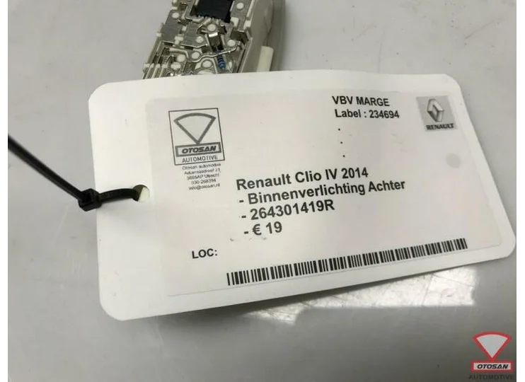 Renault Clio IV 2014 Binnenverlichting Achter 264301419R