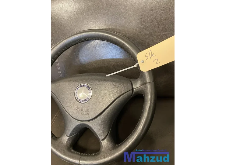 mercedes-slk-r170-clk-w208-stuurwiel-stuur-leer-zwart