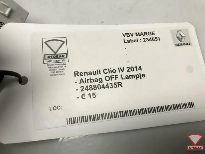 renault-clio-iv-2014-airbag-off-controle-lampje-248804435r — foto 2