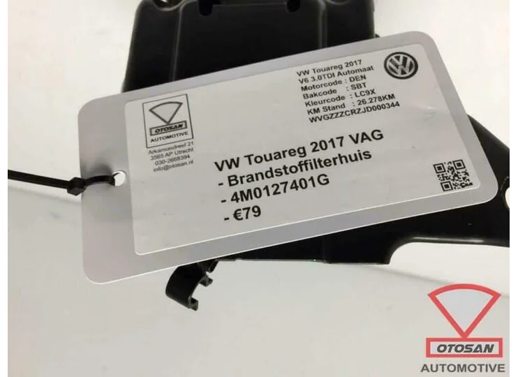 VW Touareg 2017 VAG Brandstoffilterhuis 4M0127401G