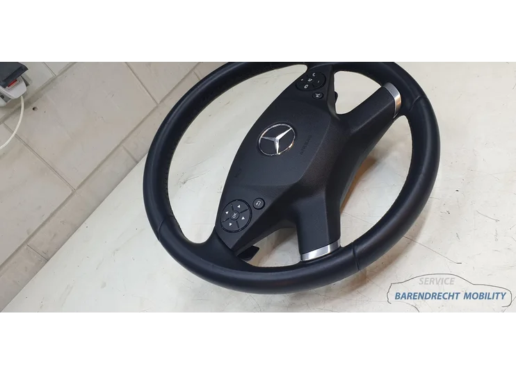 mercedes-w207-w212-e-klasse-4spaaks-stuur-stuurwiel-leer-leder-zwart-stuurwielbediening-multifunctioneel-mfd-flippers-airbag-origineel-nette-staat-gebruikt-cabrio-cabriolet-2009-2010-2011-2012-2013-2014-2015-2016-barendrecht-mobility-service