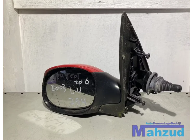 PEUGEOT 206 SW Rood KKN Links spiegel buitenspiegel 2002-2007
