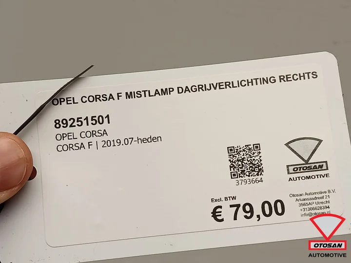 opel-corsa-f-mistlamp-dagrijverlichting-rechts-89251501 — foto 3