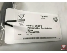 vw-polo-2g-portierrubber-rechts-achter-nieuw!-2g6839700d — foto 3