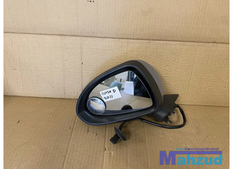OPEL CORSA D Links spiegel blauw Left mirror blue