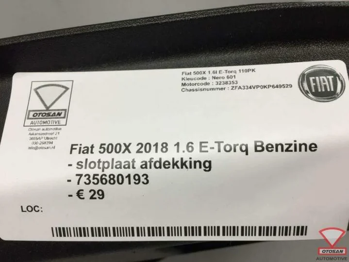 fiat-500x-2018-slotplaat-afdekking-735680193 — foto 3