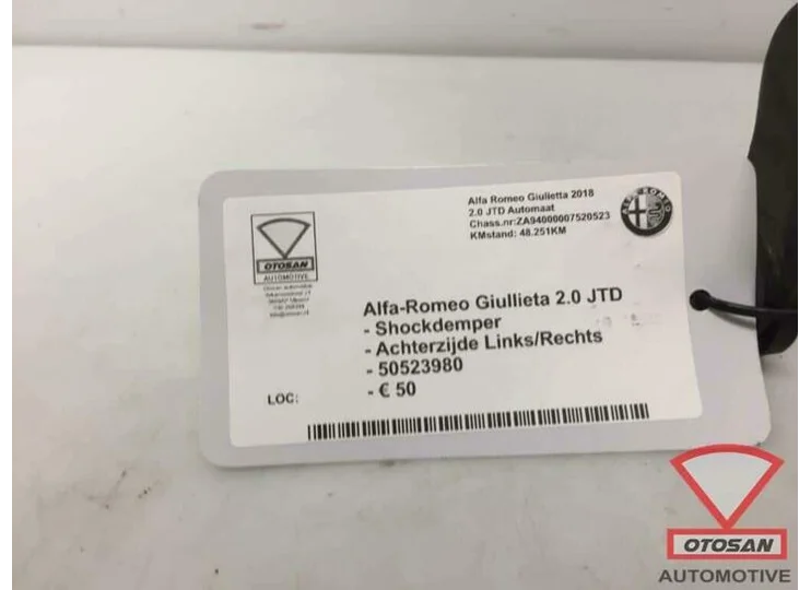 Alfa Giulietta Schokdemper Links / Rechts Achter 50523980