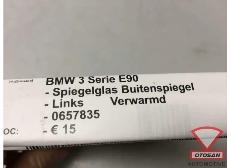 BMW 3 Serie E90 Spiegelglas Links Verwarmd Nieuw! 0657835