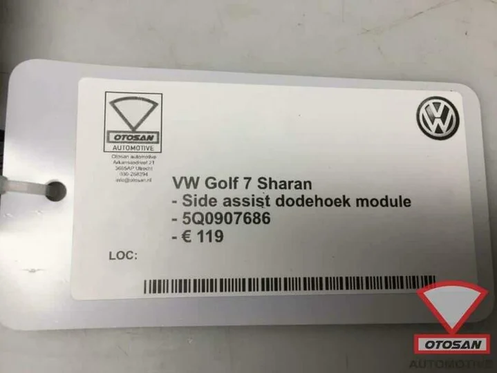 vw-golf-7-sharan-vag-side-assist-dodehoek-sensor-5q0907686 — foto 3
