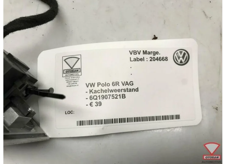 VW Polo 6R VAG Kachelweerstand 6Q1907521B