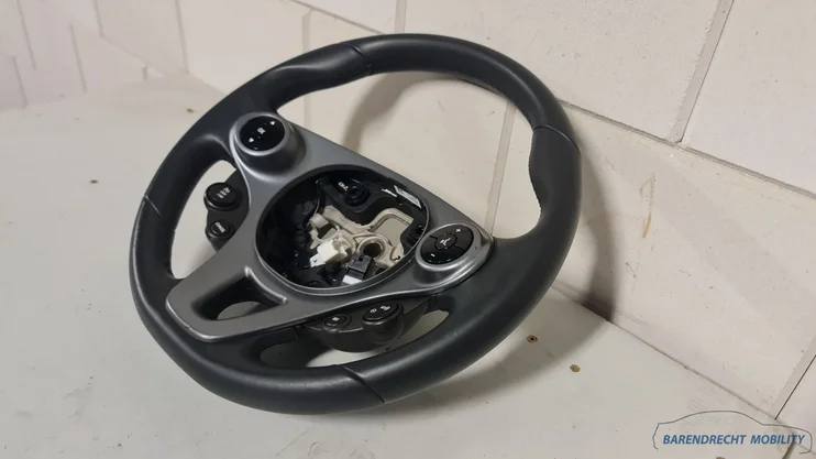 stuurwiel-leder-smart-forfour-fortwo-w453-a4534600403-stuur-cruise-control-leer-origineel-gebruikt-2014-2024 — foto 4