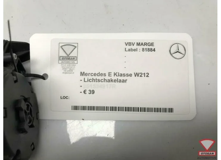 Mercedes E Klasse W212 Lichtschakelaar