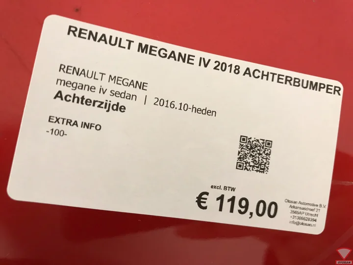 renault-megane-iv-sedan-2018-achterbumper-bumper-origineel! — foto 4