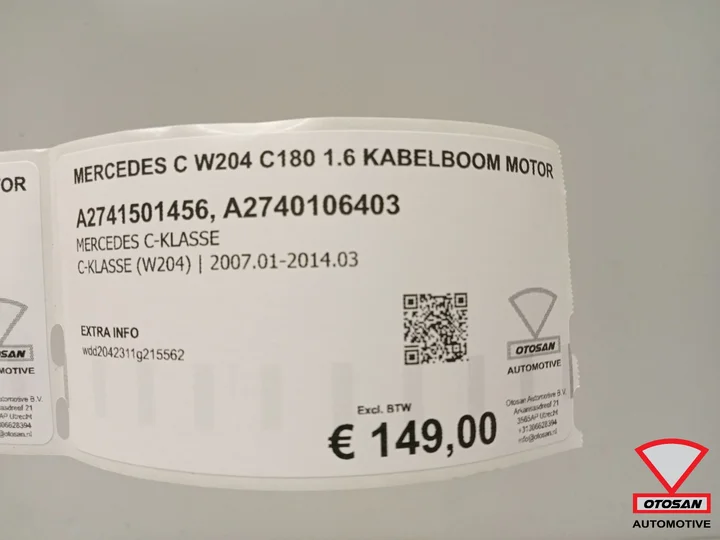 mercedes-c-klasse-w204-c180-16-kabelboom-motor-a2741501456 — foto 4