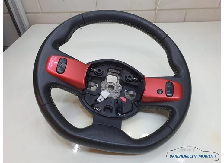 Lenkrad Renault Twingo III 3 Leder Leder schwarz rot perforiert abgeflacht 34151201E 2014 / 2020