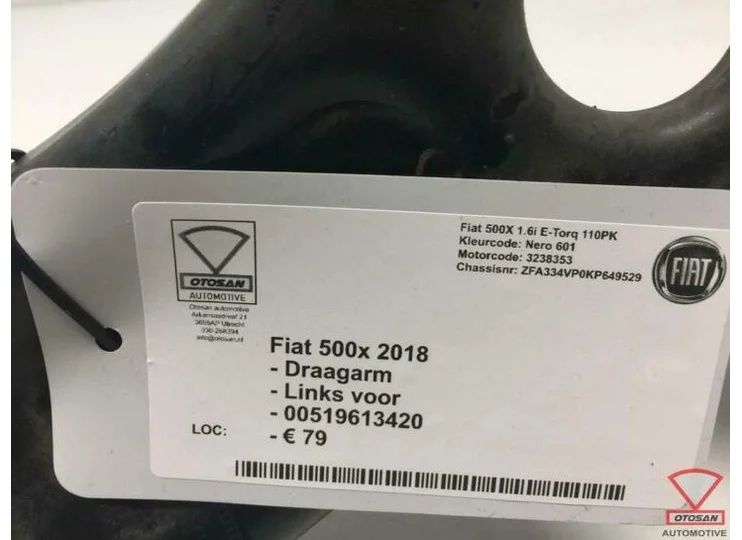 Fiat 500X 2018 Draagarm Links Voor 00519613420
