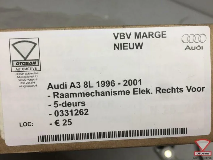audi-a3-8l-96-01-raammechanisme-elekt.-rechts-voor-5drs-nieu — foto 2