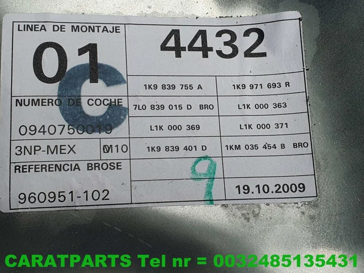 1k9839461a-1k9839755a-raammechanisme-golf-6-variant — foto 8