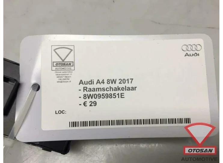Audi A4 8W A5 F5 VAG Raamschakelaar Links Voor 8W0959851E