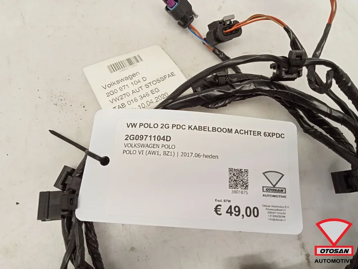 vw-polo-2g-2017-pdc-kabelboom-achter-6xpdc-2g0971104d — foto 2