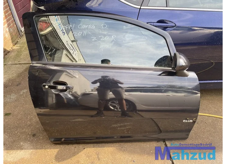 Ope Corsa D rechter voor deur compleet zwart Z20R