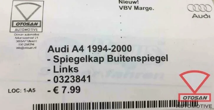 audi-a4-1994-2000-spiegelkap-spiegel-kap-links-nieuw!-032384 — foto 3