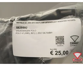 vw-polo-2g-20092014-mistlamp-afdekplaat-rooster-rechts — foto 3