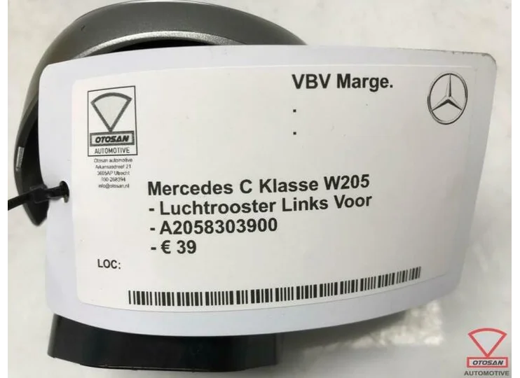 Mercedes C Klasse Luchtrooster Links Voor A2058303900