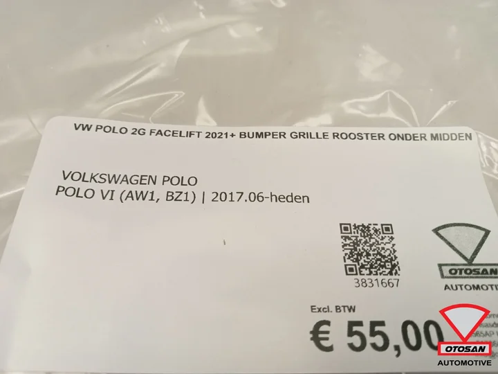 vw-polo-2g-facelift-2021-bumper-grille-rooster-onder-midden — foto 5