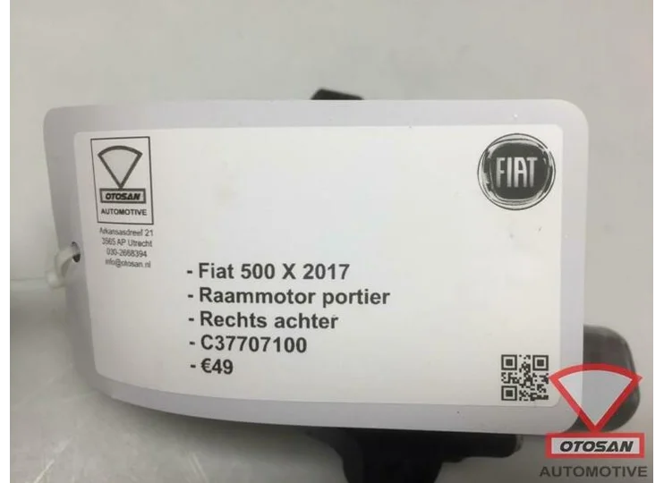 Fiat 500 X 2017 Raammotor Portier Rechts Achter C37707100